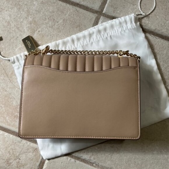 Coach Klare Crossbody Bag With Linear Quilting Taupe Leather - Picture 4 of 11